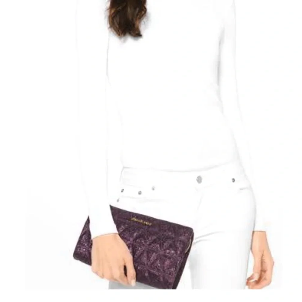 MICHAEL KORS Damson Large Crossbody Clutch Bag